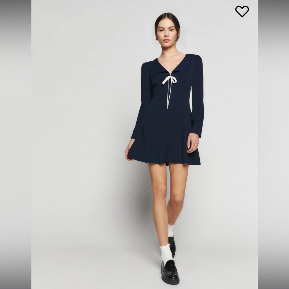 Reformation Mavis Dress Midnight - Size 6